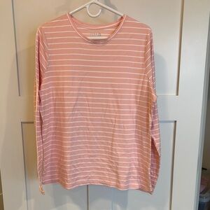 Time & Tru • Pink Striped Long Sleeve Shirt